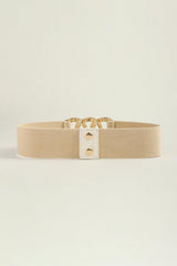 Zinc Alloy Buckle Elastic Wide Belt - 808Lush