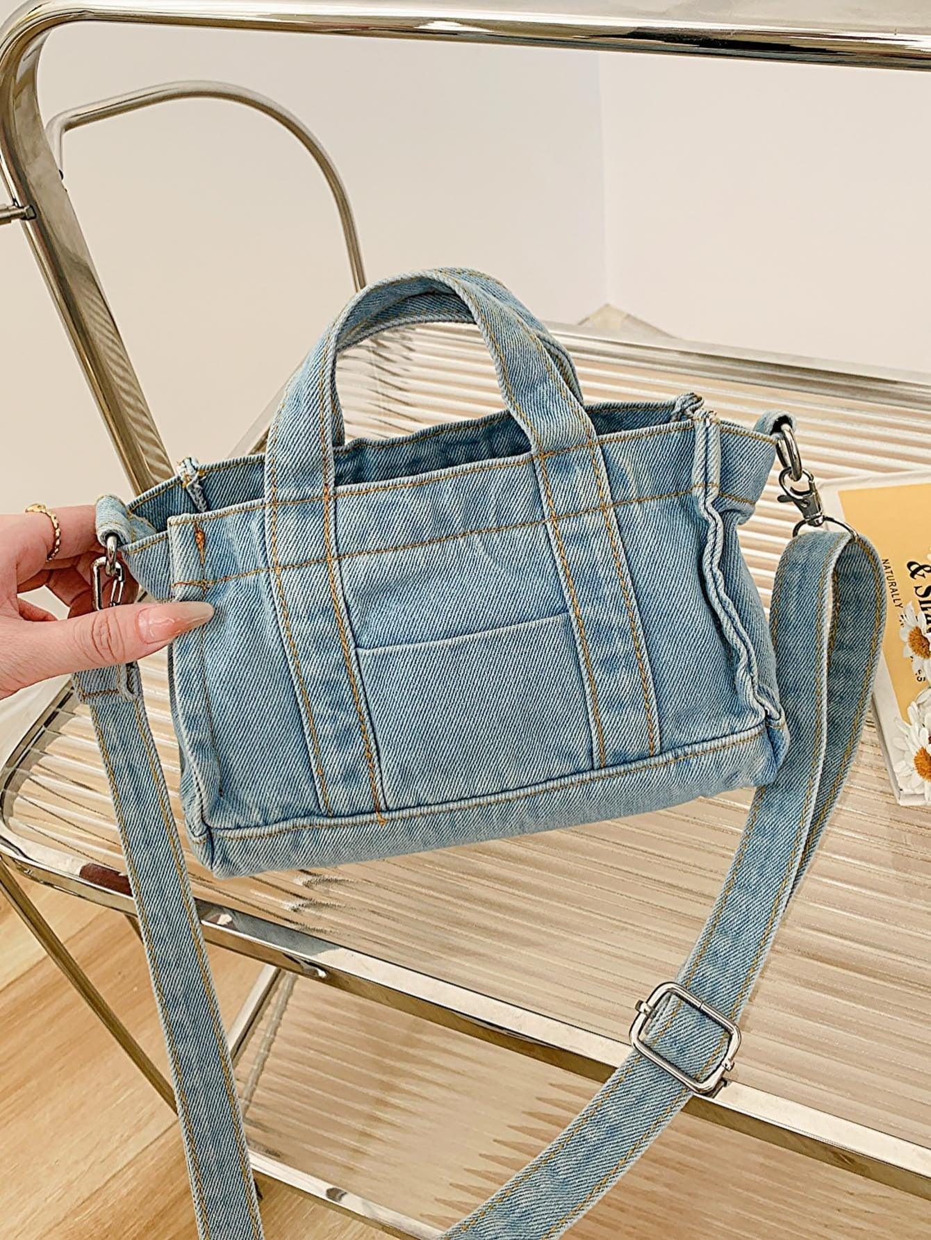 Adored Denim Shoulder Bag - 808Lush