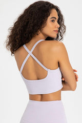 Crisscross Back V-Neck Sports Bra - 808Lush