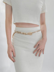 Rhinestone Metal Belt - 808Lush