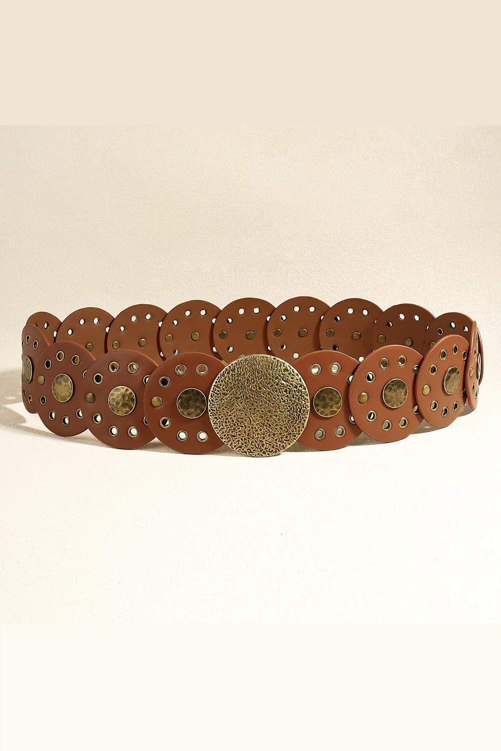 Round Shape PU Leather Belt - 808Lush