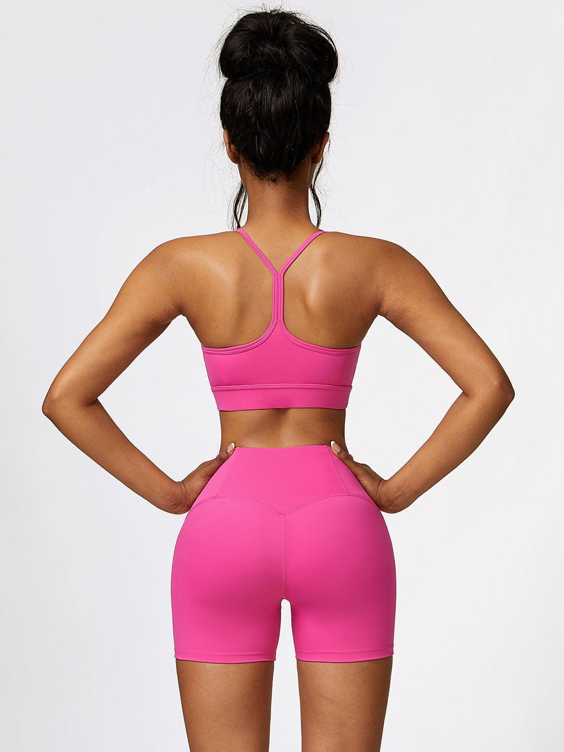 Sport Bra and Wide Waistband Shorts Set - 808Lush