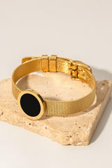 18K Gold-Plated Copper Wide Bracelet - 808Lush