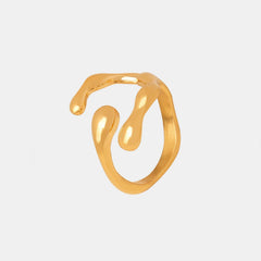 18K Gold-Plated Irregular Open Ring - 808Lush