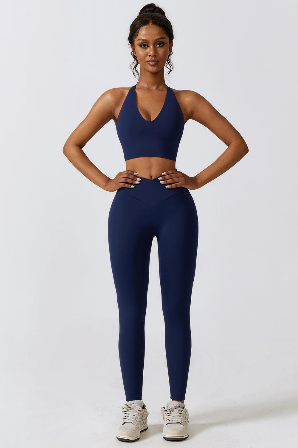 Crisscross Sports Bra and Leggings Set - 808Lush