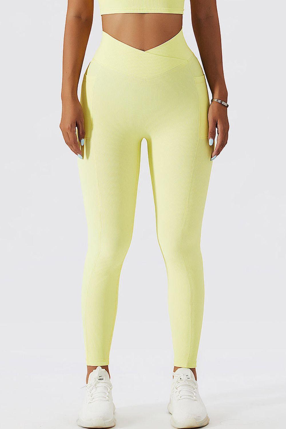 Basic Bae Crossover Waist Active Leggings - 808Lush