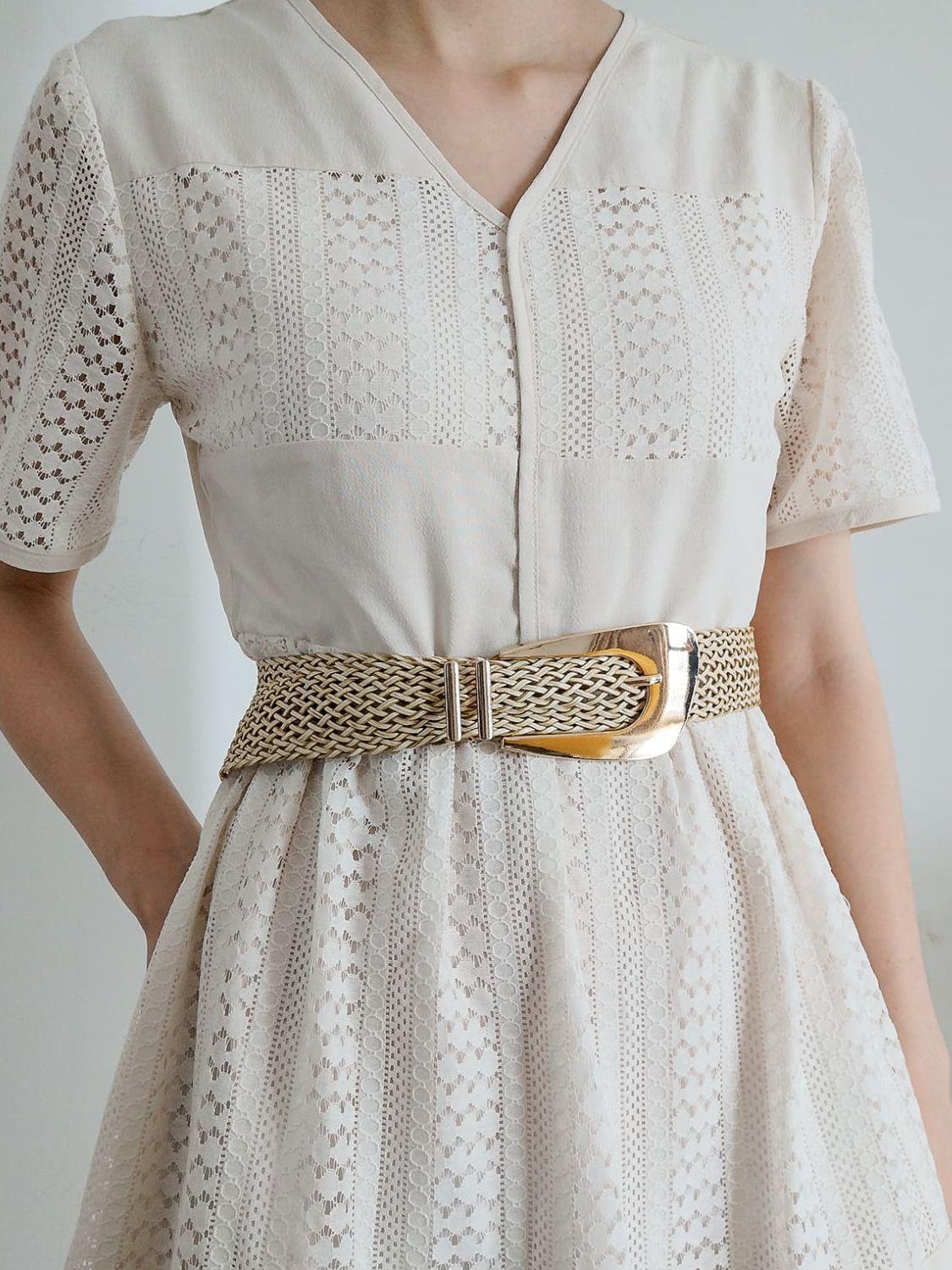 Irregular Buckle Braid Belt - 808Lush