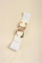 Zinc Alloy Buckle Elastic Wide Belt - 808Lush