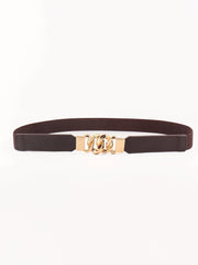 Zinc Alloy Buckle Elastic PU Belt - 808Lush