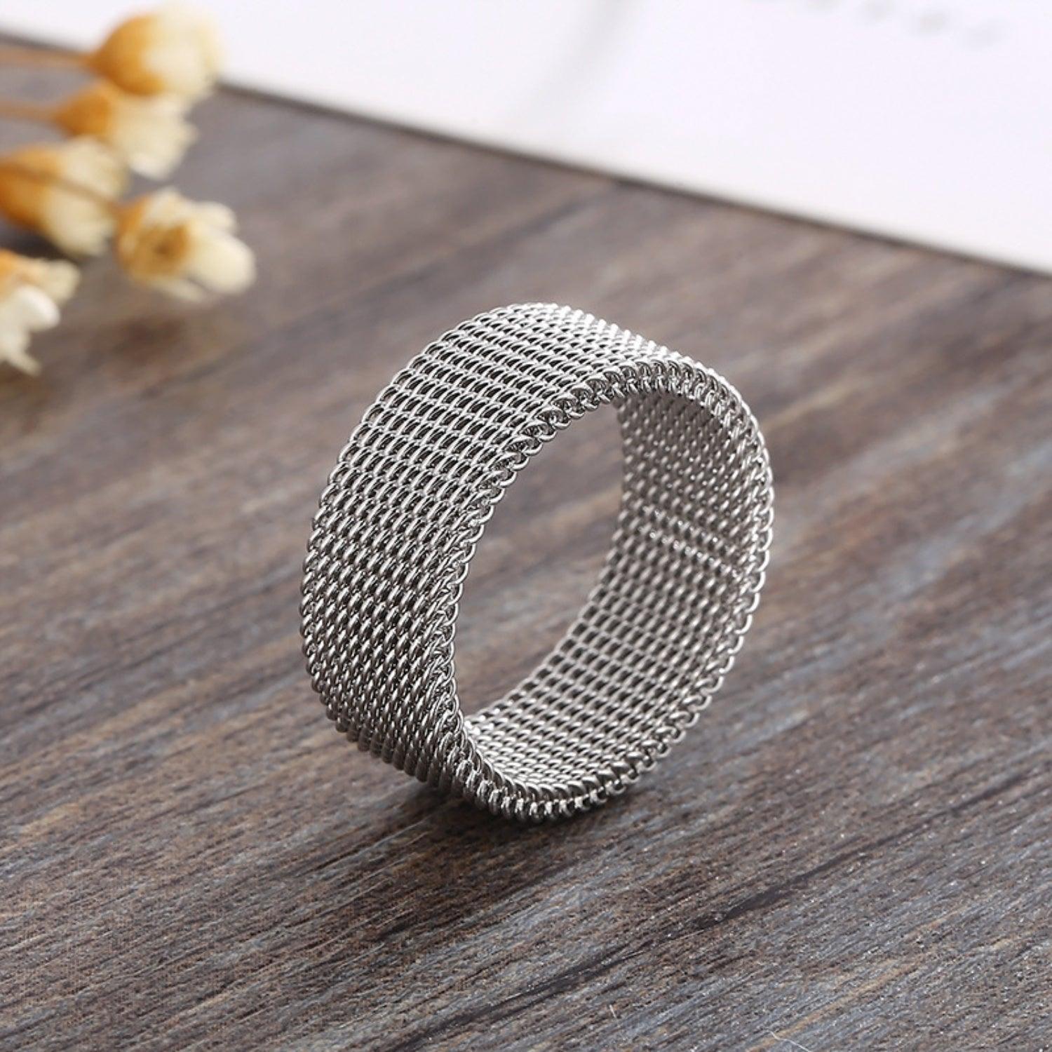 Weave Stainless Steel Ring - 808Lush