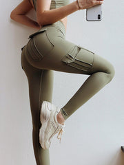 High Waist Active Pants with Pockets - 808Lush