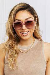 Square Metal-Plastic Hybrid Temple Sunglasses - 808Lush