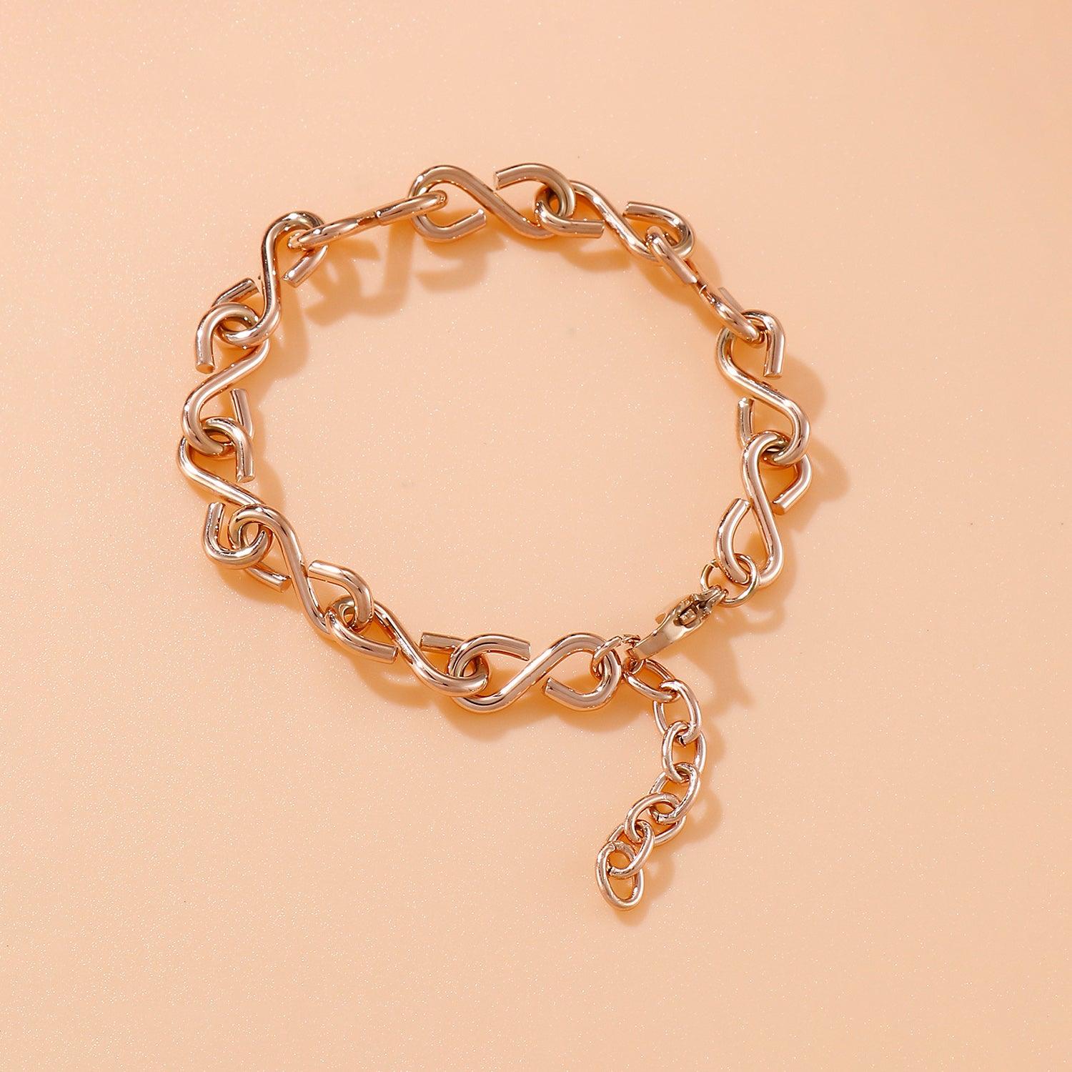 Stainless Steel Figure 8 Chain Link Bracelet - 808Lush