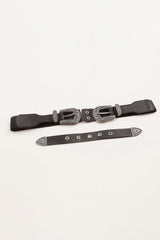 Symmetrical Zinc Alloy Buckle PU Leather Belt - 808Lush