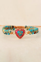 Handmade Heart Shape Natural Stone Bracelet - 808Lush