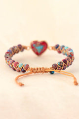 Handmade Heart Shape Natural Stone Bracelet - 808Lush