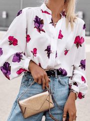 Floral Long Sleeve Shirt for Women