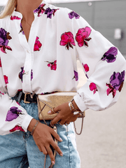 Floral Long Sleeve Shirt for Women