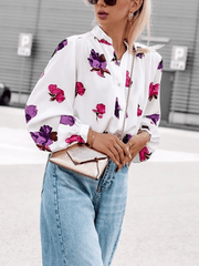 Floral Long Sleeve Shirt for Women