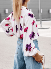 Floral Long Sleeve Shirt for Women