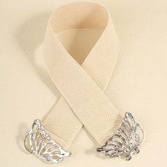 Butterfly Alloy Buckle Elastic Belt - 808Lush