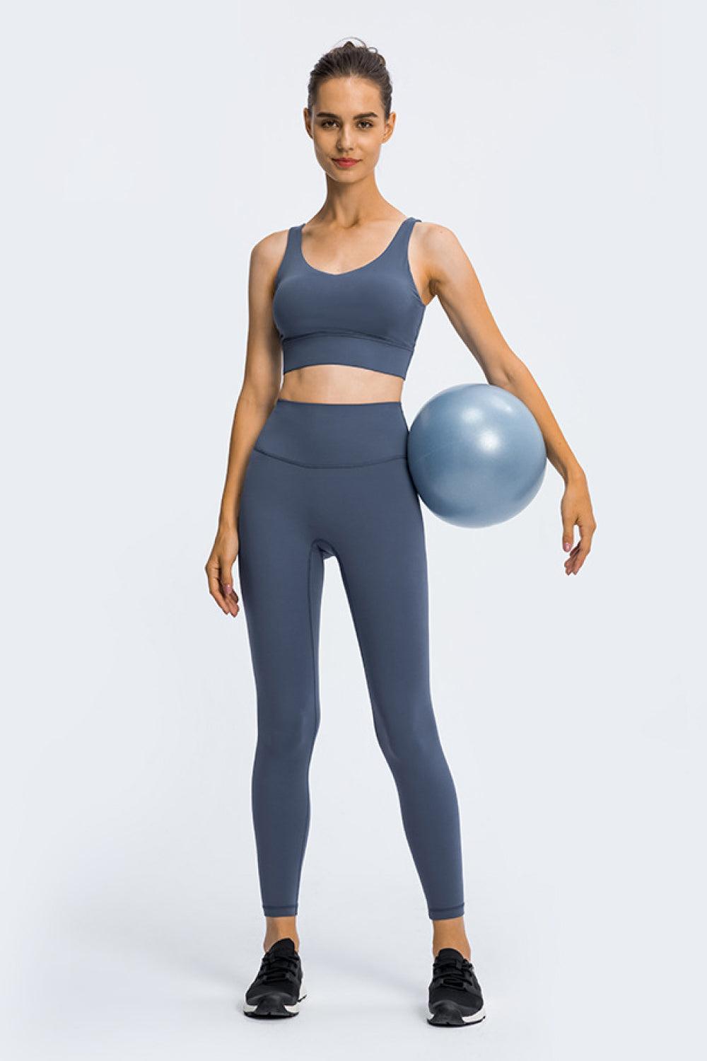 High Rise Ankle Length Yoga Leggings - 808Lush