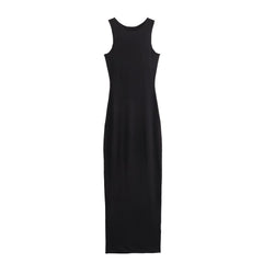 Sexy Sleeveless Slit Vest Maxi Dress - 808Lush