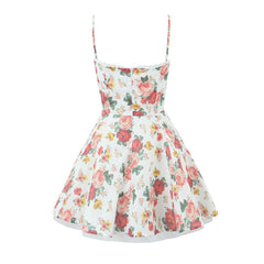 Floral Three Dimensional Steel Ring Stitching Dress - 808Lush