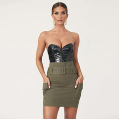 Backless Sexy Faux Leather bodysuit - 808Lush