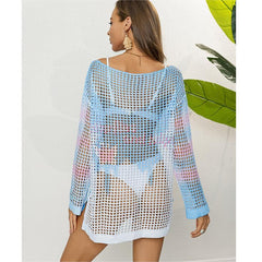 Bikini Cover Up Blouse Beach Mid Length Sunscreen Shirt