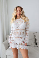 Summer Beach Cover Up Mesh Long Sleeve