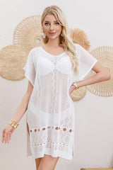 Woven Mesh Sexy Beach Cover Up