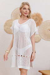 Woven Mesh Sexy Beach Cover Up