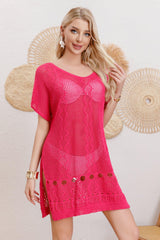 Woven Mesh Sexy Beach Cover Up