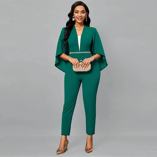 Formal Jumpsuit Batwing Sleeve