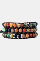 Handmade Triple Layer Beaded Agate Bracelet - 808Lush