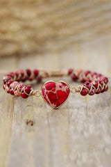 Handmade Heart Shape Natural Stone Bracelet - 808Lush