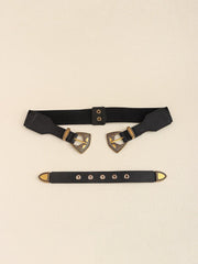 Double Buckle PU Leather Belt - 808Lush