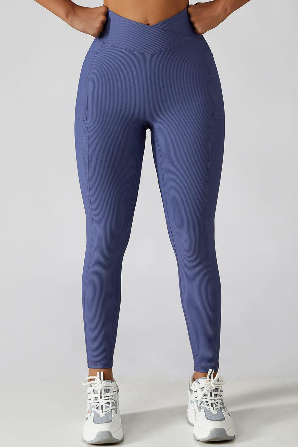 Basic Bae Crossover Waist Active Leggings - 808Lush