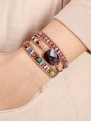 Triple-Layer Amethyst Bracelet - 808Lush