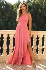 One-Shoulder Split Maxi Dress - 808Lush