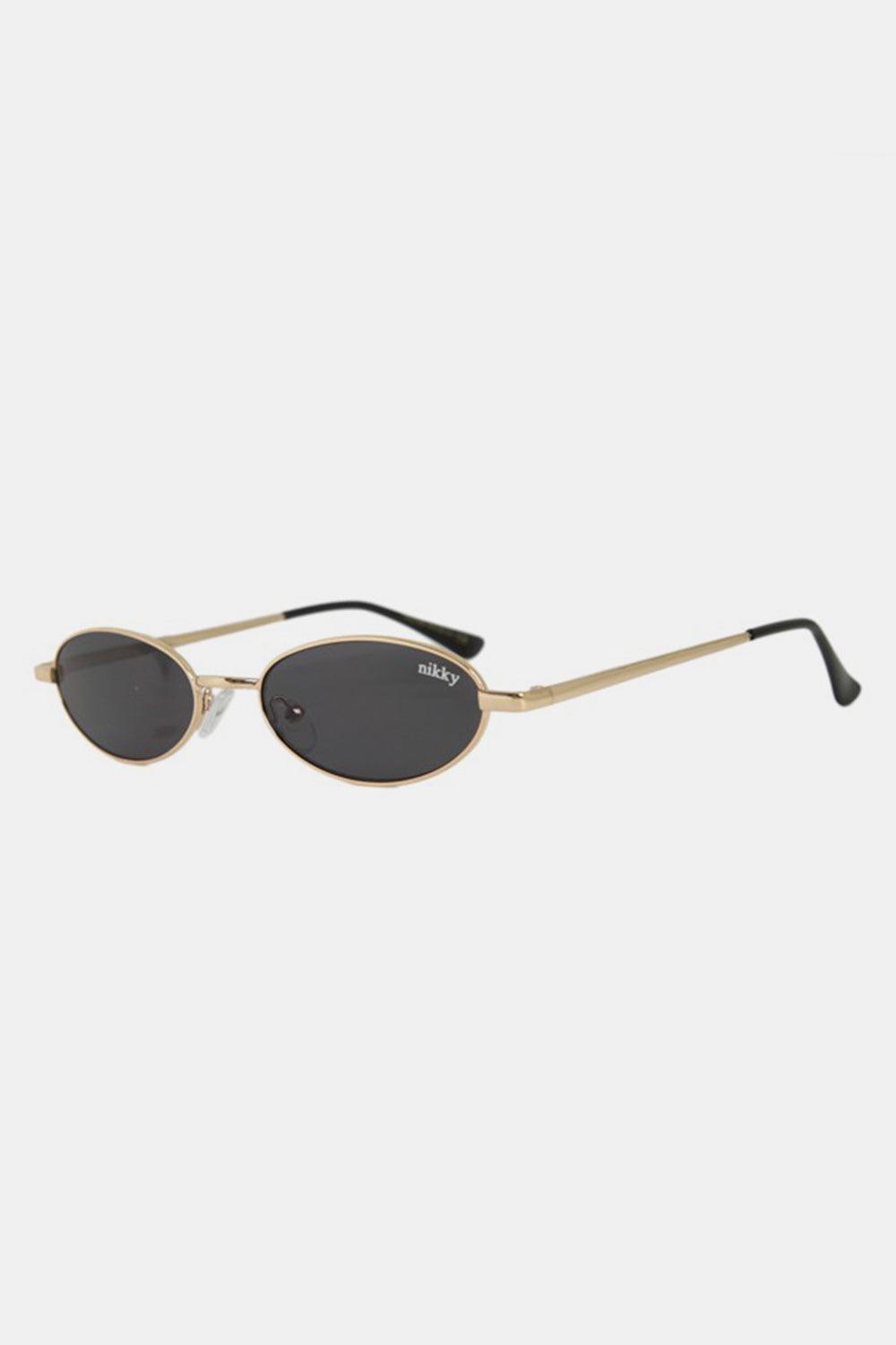 Nicole Lee USA Metal Frame Finley Oval Sunglasses - 808Lush