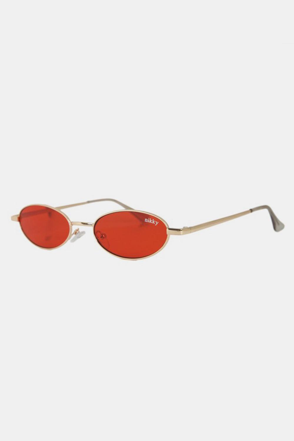 Nicole Lee USA Metal Frame Finley Oval Sunglasses - 808Lush