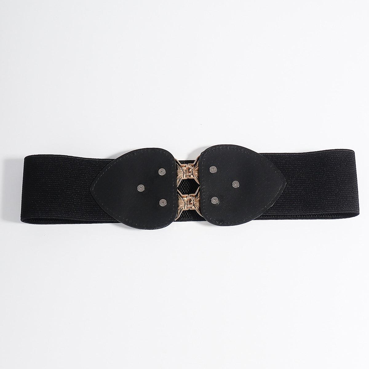 Alloy Leaf Buckle Elastic Belt - 808Lush