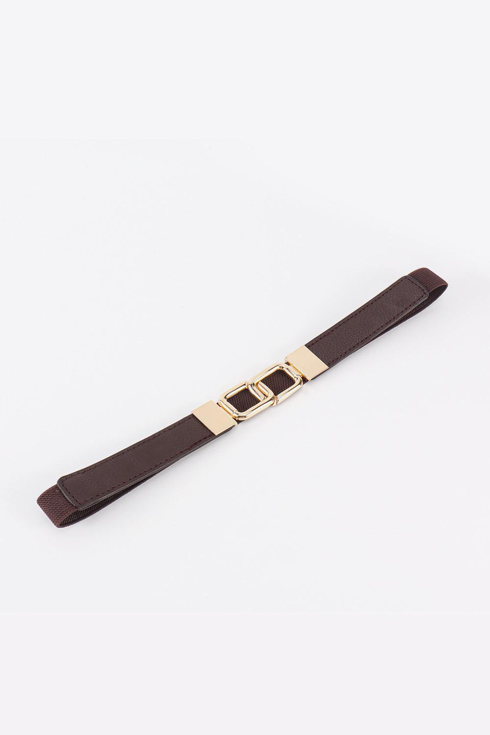 Geometric Double Buckle Elastic Belt - 808Lush