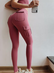 High Waist Active Pants with Pockets - 808Lush