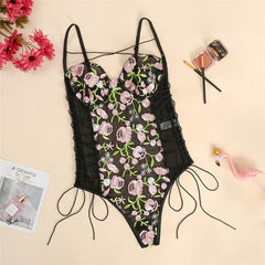 Floral Printing One-Piece Sexy Teddies