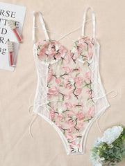 Floral Printing One-Piece Sexy Teddies