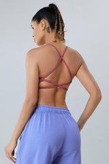 Crisscross Spaghetti Strap Active Bra - 808Lush