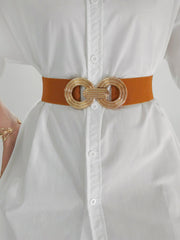 Geometric Buckle Elastic Wide Belt - 808Lush